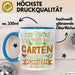 Hobby-Gärtner Geschenk Tasse Ich Möchte Nur In Meinem Garten Arbeiten Hühner Liebhaber Landwirt Bauer Geschenkidee Kaffee-Becher Blau Trendation