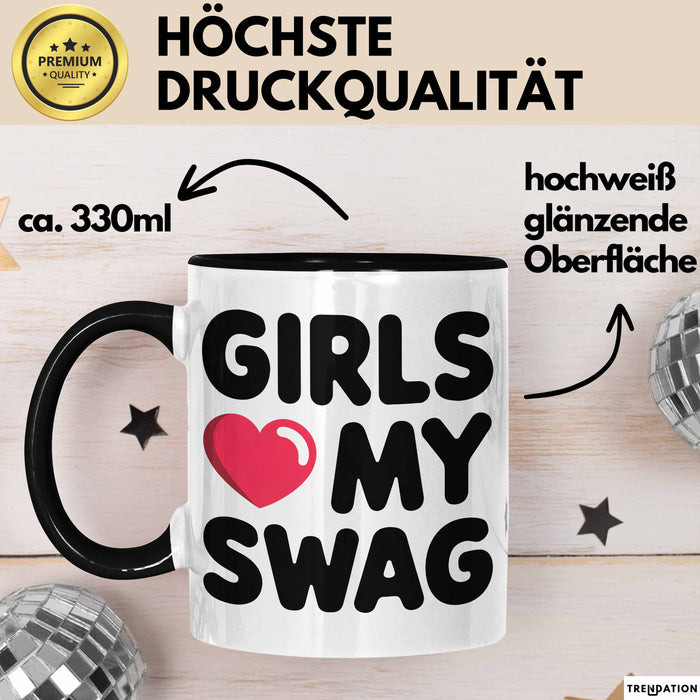 Sarkastische Jungs Sarkasmus Tasse Geschenk Lustige Geschenkidee Spruch Mädchen Lieben Meinen Swag Trendation