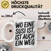 Susi Tasse Geschenk Wo Eine Susi Ist Ist Auch Ein Weg Geschenkidee Becher mit Name Weiß Trendation