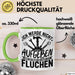 Handwerker Geschenk Tasse Ich Werde Nicht Aufgeben Aber Fluchen KFZ Mechaniker Hausmeister Elektroniker Anlagenmechaniker Grün Trendation