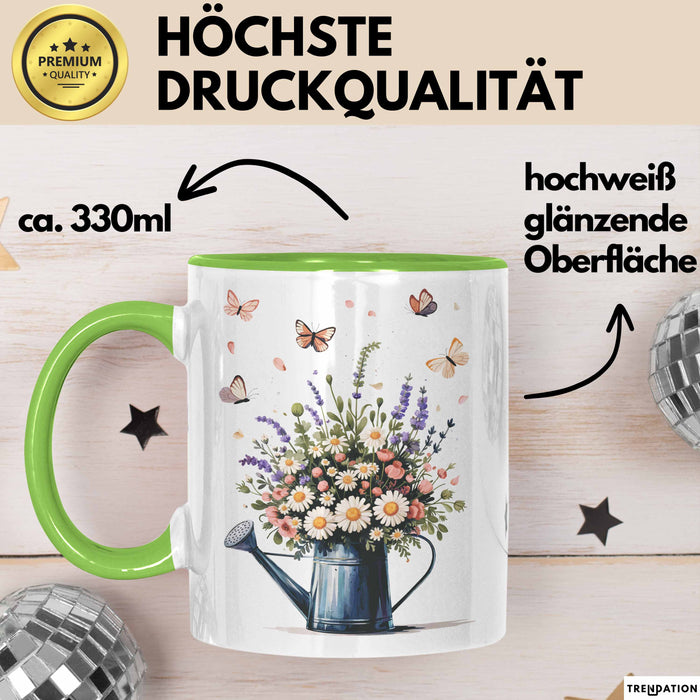Florist Tasse Geschenk Lustige Geschenkidee Spruch Für Blumen Liebhaber Grün Trendation