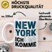 New York City USA Tasse Geschenk Lustige Geschenkidee Spruch New York Ich Komme Weiß Trendation
