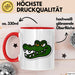 Krokodil Tier Tasse Geschenk Lustige Geschenkidee Spruch Rot Trendation