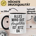 Angelika Tasse Geschenk Alles Ist Gut Angelika Ist Jetz Da Geschenkidee Becher mit Name Schwarz Trendation