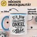Tätowierter Onkel Tasse Geschenk Lustige Geschenkidee Spruch Blau Trendation