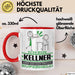Kellner Geschenk Tasse Ich Bin Kellner Aber Sag Doch Einfach Superheld Lustige Geschenkdiee für Kellner Kaffee-Becher Rot Trendation