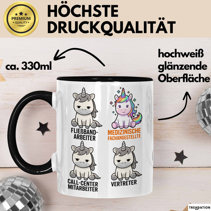 Arzt Einhorn Tasse Geschenk Lustige Geschenkidee Spruch Medizinische Fachangestellte Trendation