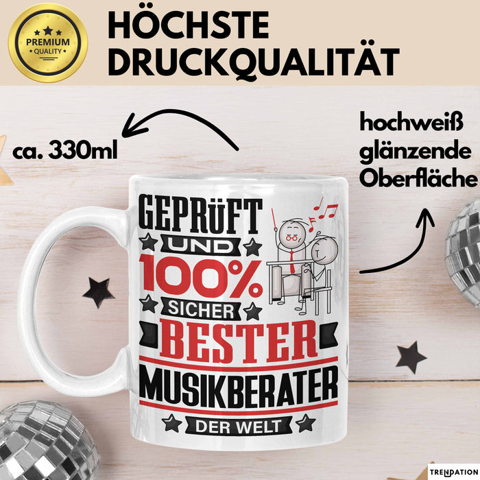 Musikberater Geschenk Lustiger Spruch für Musikberater Geschenkidee Bester Musikberater Der Welt Weiß Trendation