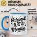 Monika Tasse Geschenk Original 100% Monika Geschenkidee Geburtstag Blau Trendation