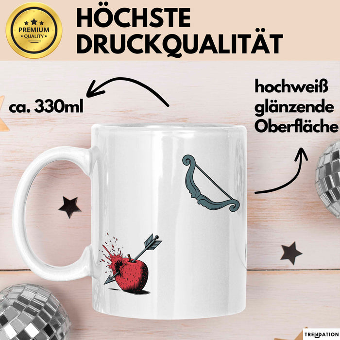 Bogenjäger Tasse Geschenkidee Bogenschütze Lustiger Spruch Geschenkidee Lustig Weiß Trendation
