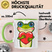 Frosch Herz Tasse Geschenk Lustige Geschenkidee Spruch Grün Trendation