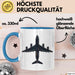 Flughafenmitarbeiter Tasse Geschenkidee für Crew Mitglied Blau Trendation