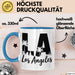 Los Angeles LA Kalifornien USA Tasse Geschenk Lustige Geschenkidee Spruch Blau Trendation