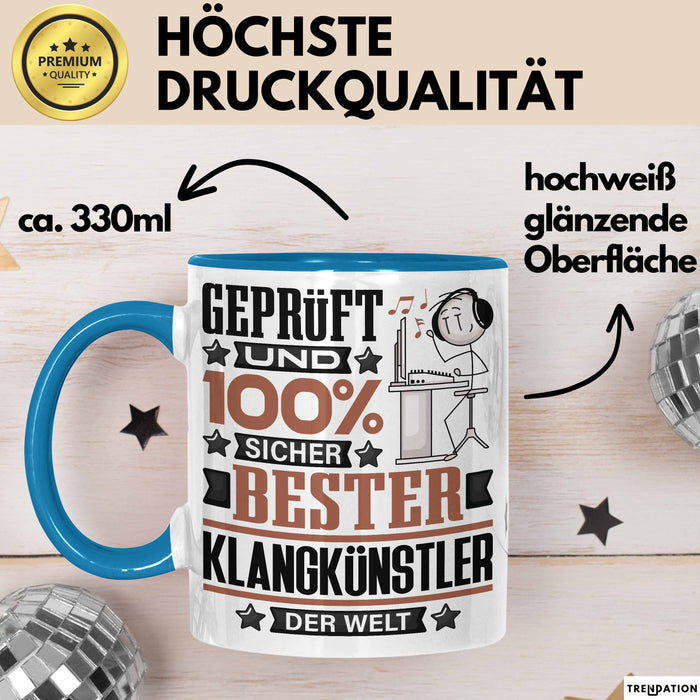 Klangkünstler Geschenk Lustiger Spruch für Klangkünstler Geschenkidee Bester Klangkünstler Der Welt Blau Trendation