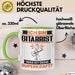 Gitarrist Tasse Geschenk für Gitarrist Geburtstag Lustiger Spruch Kaffee-Becher Was Ist Deine Superkraft Grün Trendation