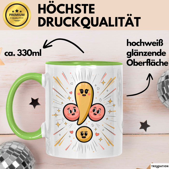 Interpunktions Enthusiast Tasse Geschenk Lustige Geschenkidee Spruch Für Grammatik Liebhaber Grün Trendation