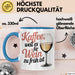 Kaffee Weintrinker Tasse Geschenk Lustige Geschenkidee Weil Es für Wein Zu Früh Ist Blau Trendation