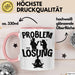 Yoga Tasse Geschenk für Yogalehrer Männer Geschenkidee Problem und Lösung Yoga Rosa Trendation