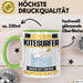 Kitesurfer Tasse Geschenk für Kitesurfer Geburtstag Lustiger Spruch Kaffee-Becher Was Ist Deine Superkraft Grün Trendation