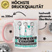 Schwiegercousin Geschenk Tasse Ich Bin Schwiegercousin Aber Sag Doch Einfach Superheld Lustige Geschenkdiee für Schwiegercousin Kaffee-Becher Rosa Trendation