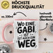 Gabi Tasse Geschenk Wo Eine Gabi Ist Ist Auch Ein Weg Geschenkidee Becher mit Name Rosa Trendation