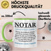 Notar Tasse Geschenkidee Notar Definition Rechtsexperte Grün Trendation