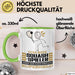Squash-Spieler Geschenk Tasse Ich Bin Squash-Spieler Aber Sag Doch Einfach Superheld Lustige Geschenkdiee für Squash-Spieler Kaffee-Becher Grün Trendation