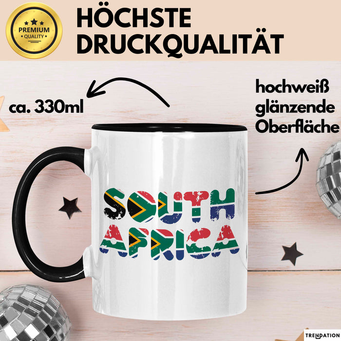 Südafrika Flagge Südafrikanisch Tasse Geschenk Lustige Geschenkidee Spruch Trendation