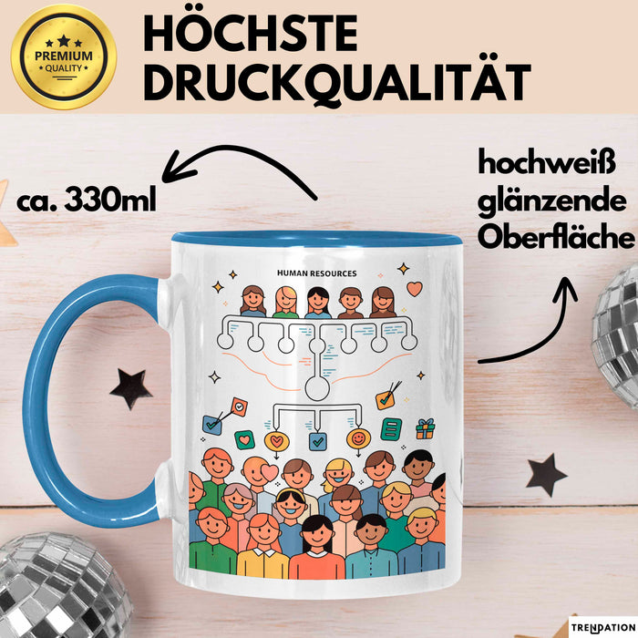HR Manager Tasse Geschenk Lustige Geschenkidee Spruch Für Menschen Führer Blau Trendation