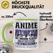 Anime Tasse Geschenk Realitätsflucht Lustiger Spruch Manga Fans Grün Trendation