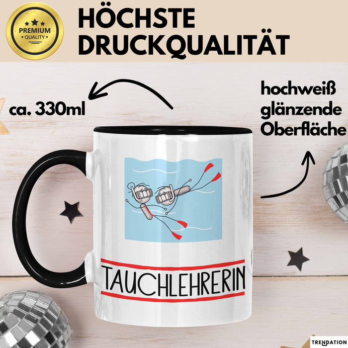 Geschenk für Tauchlehrerin Tasse Lustige Geschenkidee Geburtstag Ich Bin Tauchlehrerin Ich Darf Das Trendation