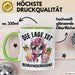 Humor Tasse Geschenk Die Lage Ist Besäufniserregend Geschenkidee Kaffee-Becher Grün Trendation