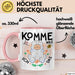 Schaf Tier Bauer Tasse Becher Geschenk Lustige Geschenkidee Spruch Komme Was Wolle Ich Schaf Das Rosa Trendation