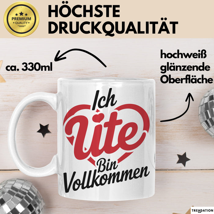 Ute Tasse Geschenk Ich Bin Vollkommen Ute Geschenkidee Geburtstag Weiß Trendation