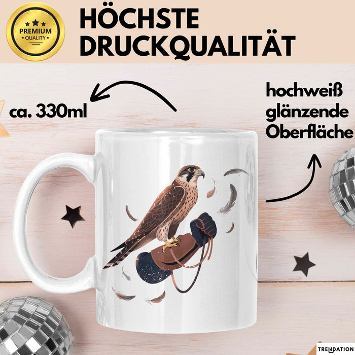 Falke Adler Tasse Geschenk Lustige Geschenkidee Spruch Für Greifvogel Betreuer Weiß Trendation