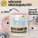 Kitesurfer Geschenk Tasse Ich Bin Kitesurfer Aber Sag Doch Einfach Superheld Lustige Geschenkdiee für Kitesurfer Kaffee-Becher Rosa Trendation