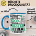 Leser Geschenk Lustiger Spruch für Leser Geschenkidee Bester Leser Der Welt Blau Trendation