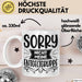 Humor Tasse Geschenk Kollegen Sorry Nicht Meine Entgeltgruppe Kaffee-Becher Weiß Trendation