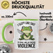 Frosch Tasse Geschenk I Slept Like Shit Choosing Violence Geschenkidee Lustig Grün Trendation