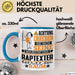 Raptexter Geschenk Tasse Lustiger Spruch Erheben Sie Sich Der Raptexter Betritt den Raum Blau Trendation