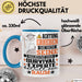 Survival-Experte Geschenk Tasse Lustiger Spruch Erheben Sie Sich Der Survival-Experte Betritt den Raum Blau Trendation
