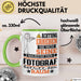 Fotograf Geschenk Tasse Lustiger Spruch Erheben Sie Sich Der Fotograf Betritt den Raum Grün Trendation