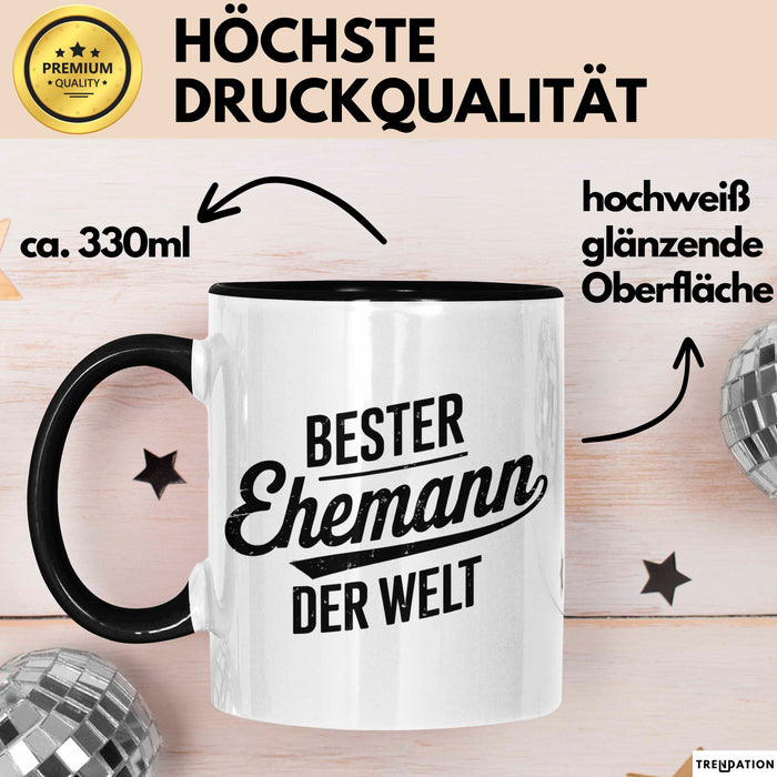 Guter Ehemann Verheiratete Männer Jungen Tasse Becher Geschenk Lustige Geschenkidee Spruch Bester Ehemann Der Welt Trendation