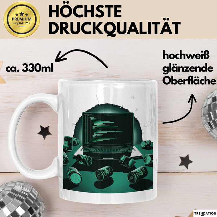 Software Entwickler Tasse Geschenk Lustige Geschenkidee Spruch Für Code Süchtige Weiß Trendation