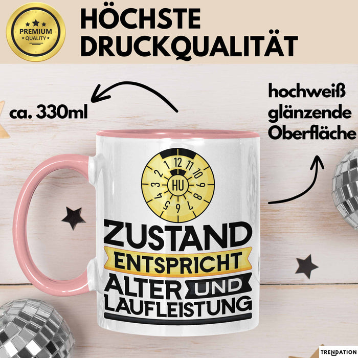TÜV Alter Tasse Geschenk Lustiger Spruch Geburtstag Humor Rosa Trendation