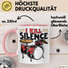 Schlagzeug-Spieler Geschenk Drummer Tasse Geschenkidee Spruch I Kill Silence Bandmitglied Schlagzeuger Rosa Trendation