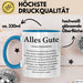 Büroarbeit Kollege Abschied Tasse Geschenk Lustige Geschenkidee Spruch Alles Gute Blau Trendation