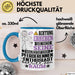 Pferderennen-Enthusiast Geschenk Tasse Lustiger Spruch Erheben Sie Sich Der Pferderennen-Enthusiast Betritt den Raum Blau Trendation