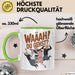 Büroarbeit Kollege Abschied Tasse Geschenk Lustige Geschenkidee Spruch Du Gehst Grün Trendation