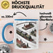 Modelleisenbahn Sammler Tasse Geschenk Lustige Geschenkidee Spruch Für Miniatur Bahn Fans Blau Trendation